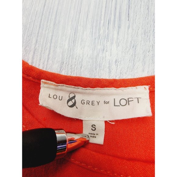 Lou & Grey For Loft Coral Linen Tank Top Small - Picture 8 of 8